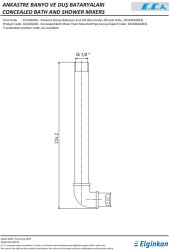 Eca Ankastre Banyo Bataryası Sıva Altı Boru Grubu G1/2" 101026450 - 3