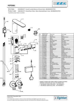 Eca Compact Krom Fotoselli Lavabo Bataryası Elektrikli 108108044 - 5