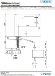 Eca Compact Krom Fotoselli Lavabo Bataryası Elektrikli 108108044 - 4