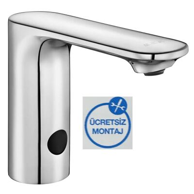 Eca Compact Krom Fotoselli Lavabo Musluğu Pilli 108108038 - 1