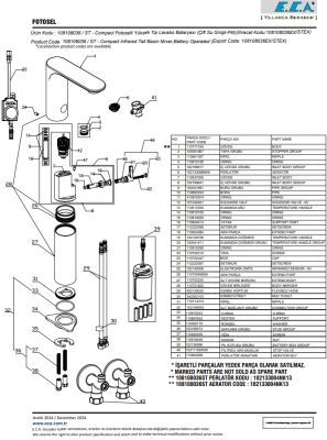 Eca Compact Krom Fotoselli Yüksek Tip Lavabo Bat. Pilli 108108036 - 5