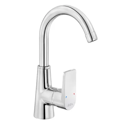 Eca Dalia Krom Kireç Kırıcılı Su Tasarruflu Kuğu Lavabo Bataryası - 1