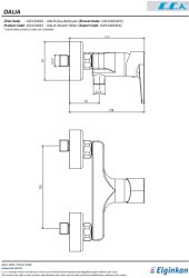 Eca Dalia Krom Renkli G 1/2” Duş Bataryası 102154033 Duş Seti Yok - 3