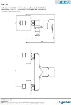 Eca Dalia Krom Renkli G 1/2” Duş Bataryası 102154033 Duş Seti Yok - 3