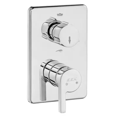 Eca İcon Krom Ankastre Banyo/Duş 2 Yollu Sıva Üstü 102167231H-KDE - 1