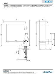 Eca İcon Krom Kireç Kırıcılı Hygiene Plus Sabit Lavabo Bataryası - 2