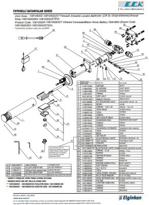 Eca Krom Fotoselli Ankastre Lavabo Bat Elektrik 108105002 Çift Su - 5