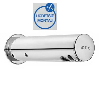 Eca Krom Fotoselli Aplike Lavabo Musluğu Pilli 108109004 Çift Su - 1