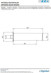 Eca Krom Fotoselli Aplike Lavabo Musluğu Pilli 108109004 Çift Su - 3
