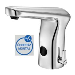 Eca Krom Fotoselli Lavabo Batarya Elektrikli 108108025 Çift Su G.