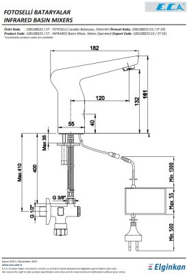 Eca Krom Fotoselli Lavabo Batarya Elektrikli 108108025 Çift Su G. - 4