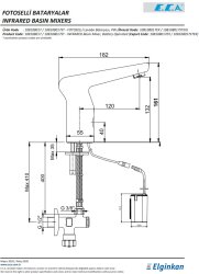 Eca Krom Fotoselli Lavabo Batarya Pilli 108108017 Çift Su Girişli - 3