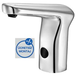 Eca Krom Fotoselli Lavabo Musluğu Elektrikli 108108048 Tek Su Gir