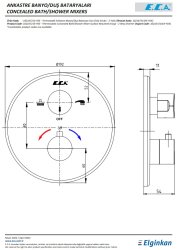 Eca Krom Termostatik Ank Banyo/Duş Bat 2 Yollu S.Ü. 102167215-YDE - 2