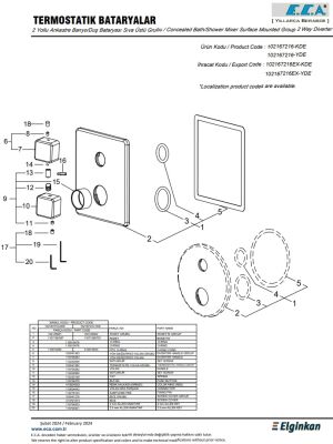 Eca Krom Termostatik Ank Banyo/Duş Bat 2 Yollu S.Ü. 102167216-KDE - 4