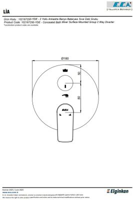 Eca Lia Krom Ankastre Banyo/Duş 2 Yollu Sıva Üstü 102167250-YDE - 2