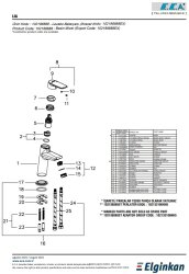 Eca Lia Krom Kireç Kırıcılı Su Tasarruflu Sabit Lavabo Bataryası - 3