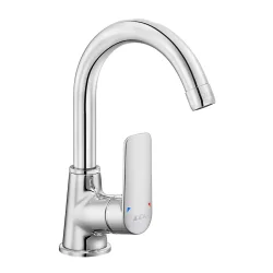 Eca Lia Krom Kireç Kırıcılı Tasarruflu Kuğu Boru Lavabo Bataryası