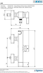 Eca Life Altın Görünümlü 102102777A1 Ürün Kodlu Banyo Bataryası - 2