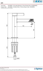 Eca Life Altın Görünümlü Kollu Sabit Lavabo Bataryası 102188784A1 - 2