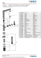 Eca Life Krom Renk L Boru Kireç Kırıcı Tasarruflu Eviye Bataryası - 3