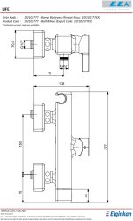 Eca Life Krom Renkli 102102777 Ürün Kodlu Banyo Bataryası - 2