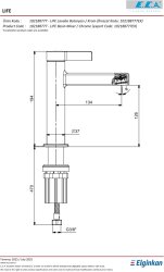 Eca Life Krom Renkli Kollu Sabit Lavabo Bataryası 102188777 - 2