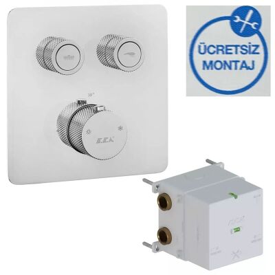 Eca Life Krom Termostatik Ank. Duş Batarya 2 Yol On/Off 102101402 - 1
