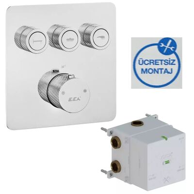 Eca Life Krom Termostatik Ank. Duş Batarya 3 Yol On/Off 102101403 - 1