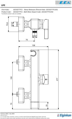 Eca Life Mat Antrasit 102102777C5 Ürün Kodlu Banyo Bataryası - 2