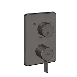 Eca Life Mat Antrasit Banyo/Duş 3 Yollu Sıva Üstü 102167322C5-K - 2