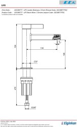 Eca Life Mat Antrasit Kollu Sabit Lavabo Bataryası 102188777C5 - 2