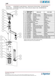 Eca Life Mat Antrasit Kollu Sabit Lavabo Bataryası 102188784C5 - 3