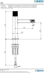 Eca Life Mat Antrasit Kolsuz Sabit Lavabo Bataryası 102188781C5 - 2