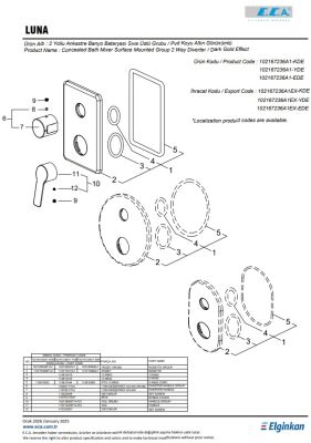 Eca Luna Altın Görünüm Ank. Banyo/Duş 2 Yollu S.Ü 102167236A1-KDE - 4