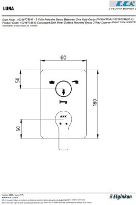 Eca Luna Altın Görünümlü Ank. Banyo/Duş 3 Yollu S.Ü 102167336A1-K - 3