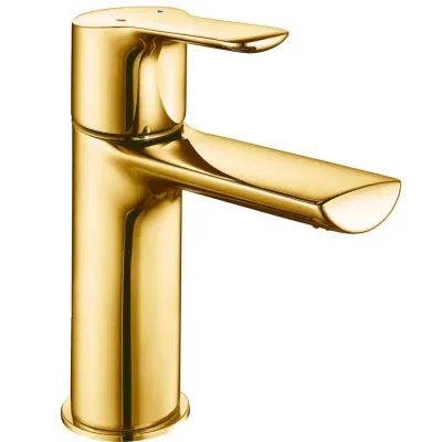 Eca Luna Altın Görünümlü Kireç Kırıcılı Sabit Lavabo Bataryası - 1