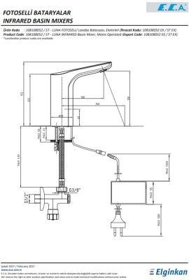 Eca Luna Krom Fotoselli Lavabo Bataryası Elektrikli 108108052 - 4