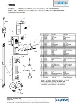Eca Luna Krom Fotoselli Lavabo Bataryası Elektrikli 108108060 - 4