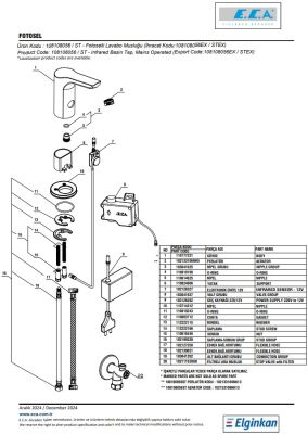 Eca Luna Krom Fotoselli Lavabo Musluğu Elektrikli 108108056 - 4