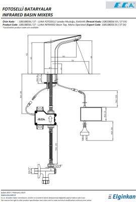 Eca Luna Krom Fotoselli Lavabo Musluğu Elektrikli 108108056 - 3