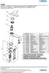 Eca Luna Krom Kireç Kırıcılı Su Tasarruflu Sabit Lavabo Bataryası - 3