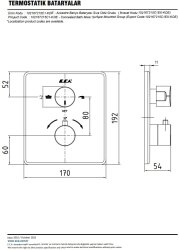 Eca Mat Siyah Termostatik Ank Banyo/Duş 2 Yol S.Ü 102167215C1-KDE - 3