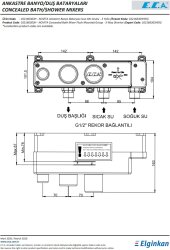 Eca Novita Krom Ankastre Banyo Batarya 3 Yolu Sıva Alt 102166303H - 2