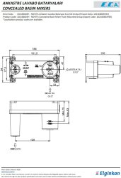 Eca Novita Krom Ankastre Lavabo Batarya Sıva Altı Grup 102166603H - 2