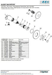 Eca Quadrille Krom Renkli Klozet Bataryası 402111031H Çift Su Gir - 4