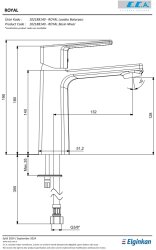 Eca Royal Ecotechnology Krom Kireç Kırıcı Sabit Lavabo Bataryası - 2
