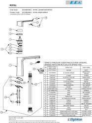 Eca Royal Ecotechnology Mat Siyah Kireç K. Sabit Lavabo Bataryası - 3