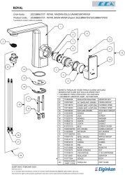 Eca Royal Krom Kireç Kırıcılı Sabit Yandan Kollu Lavabo Bataryası - 3