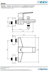 Eca Royal Krom Renk Kireç Kırıcılı Gizli Perlatör Banyo Bataryası - 2